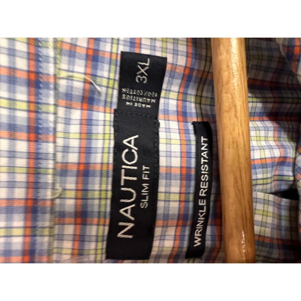 Nautica Slim Fit Wrinkle Resistant Men's Button-Up Shirt 3XL